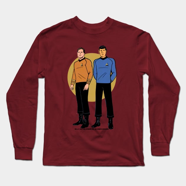 Captain Kirk and Mr. Spock Long Sleeve T-Shirt by jhunt5440